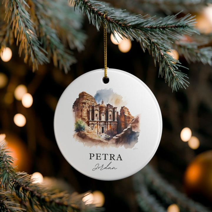 Petra Jordan Ornament: Unique Petra Jordan Souvenir, Petra Jordan Xmas Decor, and Authentic Petra Jordan Gift