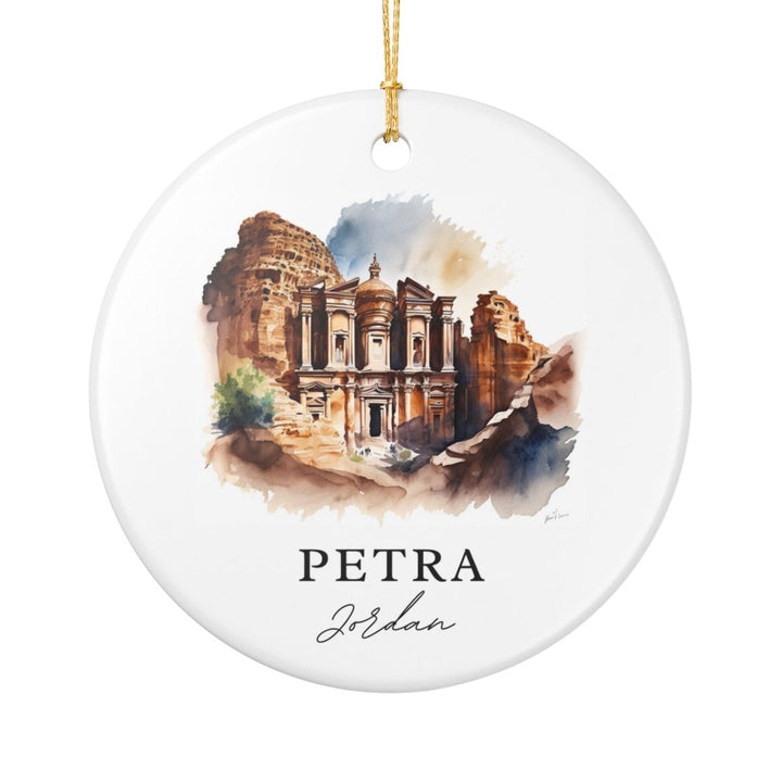 Petra Jordan Ornament: Unique Petra Jordan Souvenir, Petra Jordan Xmas Decor, and Authentic Petra Jordan Gift