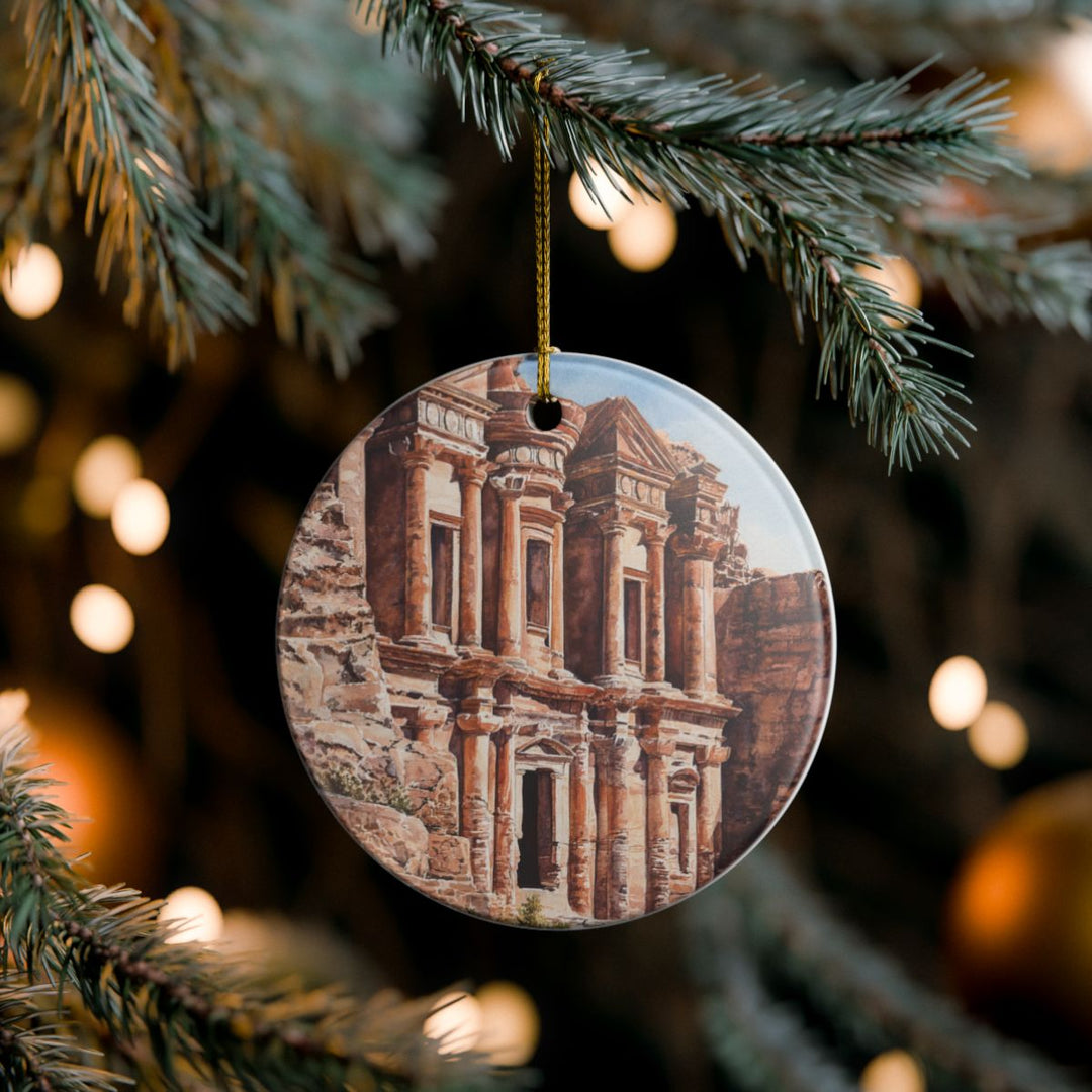Petra Jordan Ornament: Unique Petra Jordan Souvenir, Petra Jordan Xmas Decor, and Authentic Petra Jordan Gift