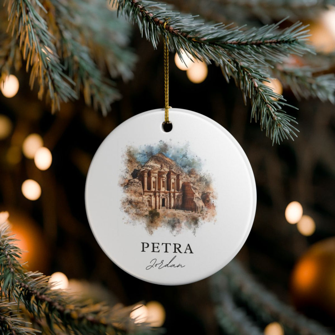Petra Jordan Ornament: Unique Petra Jordan Souvenir, Petra Jordan Xmas Decor, and Authentic Petra Jordan Gift