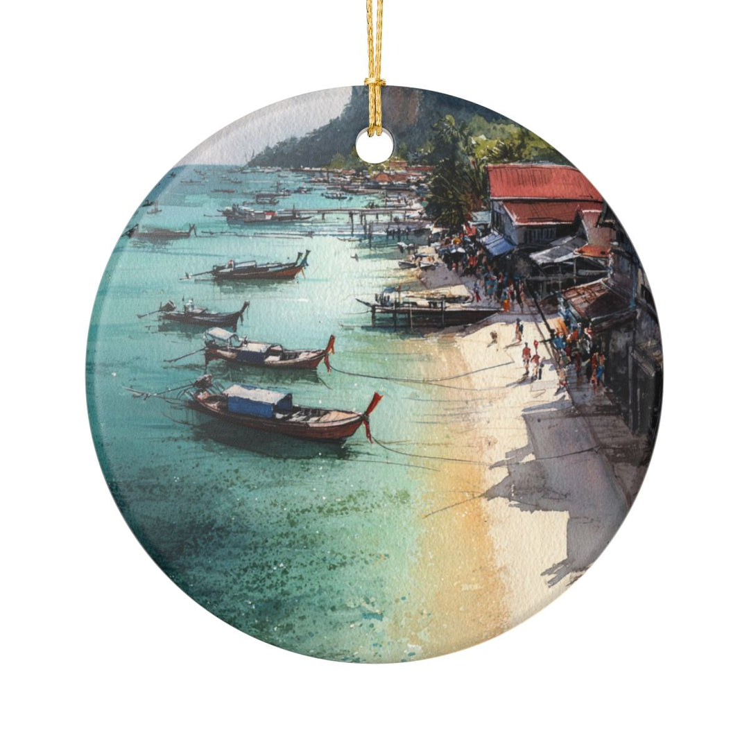 Phi Phi Islands Thailand Ornament: Unique Phi Phi Islands Souvenir, Phi Phi Islands Thailand Xmas Decor, and Authentic Phi Phi Islands Gift