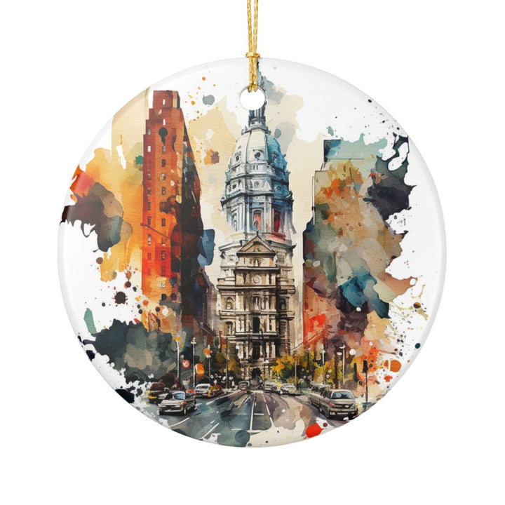 Philadelphia Pennsylvania USA Ornament: Unique Philadelphia Souvenir, Philadelphia Pennsylvania Xmas Decor, and Authentic Philadelphia Gift
