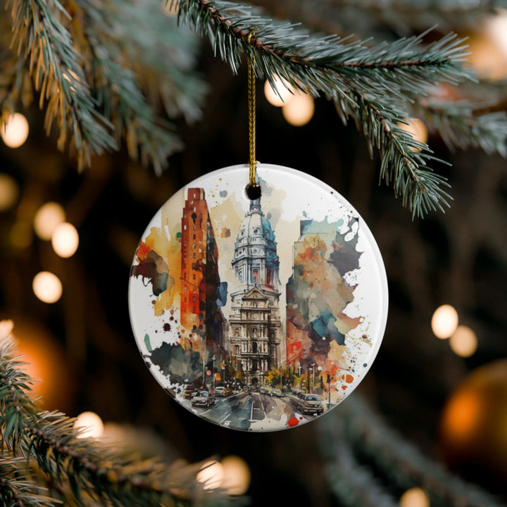 Philadelphia Pennsylvania USA Ornament: Unique Philadelphia Souvenir, Philadelphia Pennsylvania Xmas Decor, and Authentic Philadelphia Gift