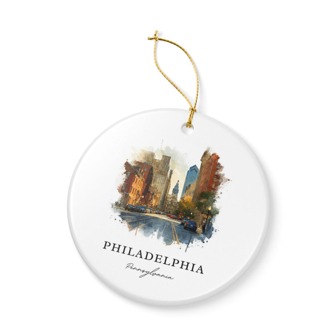 Philadelphia Pennsylvania USA Ornament | Christmas Travel Gift