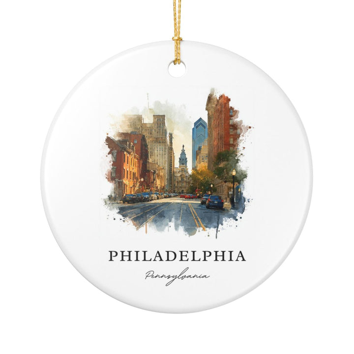 Philadelphia Pennsylvania USA Ornament | Christmas Travel Gift