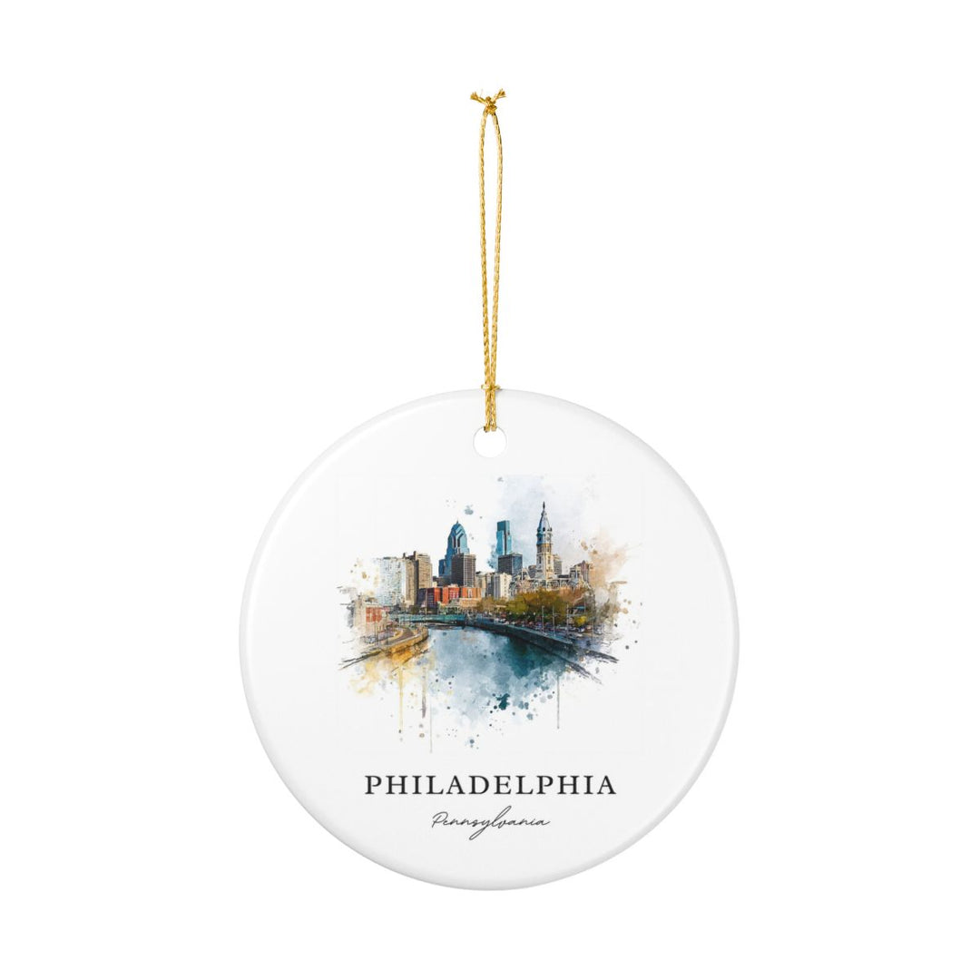 Philadelphia Pennsylvania Ornament: Unique Philadelphia Souvenir, Philadelphia Pennsylvania Xmas Decor, and Authentic Philadelphia Gift