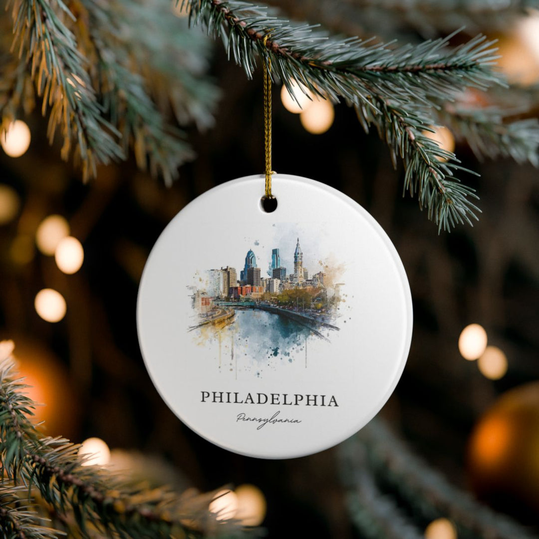 Philadelphia Pennsylvania Ornament: Unique Philadelphia Souvenir, Philadelphia Pennsylvania Xmas Decor, and Authentic Philadelphia Gift