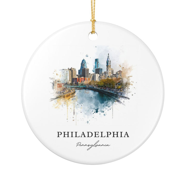 Philadelphia Pennsylvania Ornament: Unique Philadelphia Souvenir, Philadelphia Pennsylvania Xmas Decor, and Authentic Philadelphia Gift