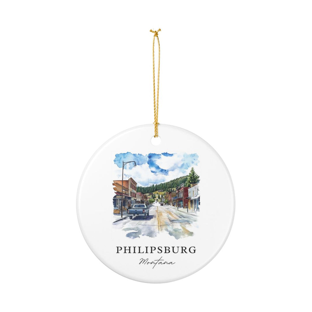 Philipsburg Montana USA Ornament: Unique Philipsburg Souvenir, Philipsburg Montana Xmas Decor, and Authentic Philipsburg Gift
