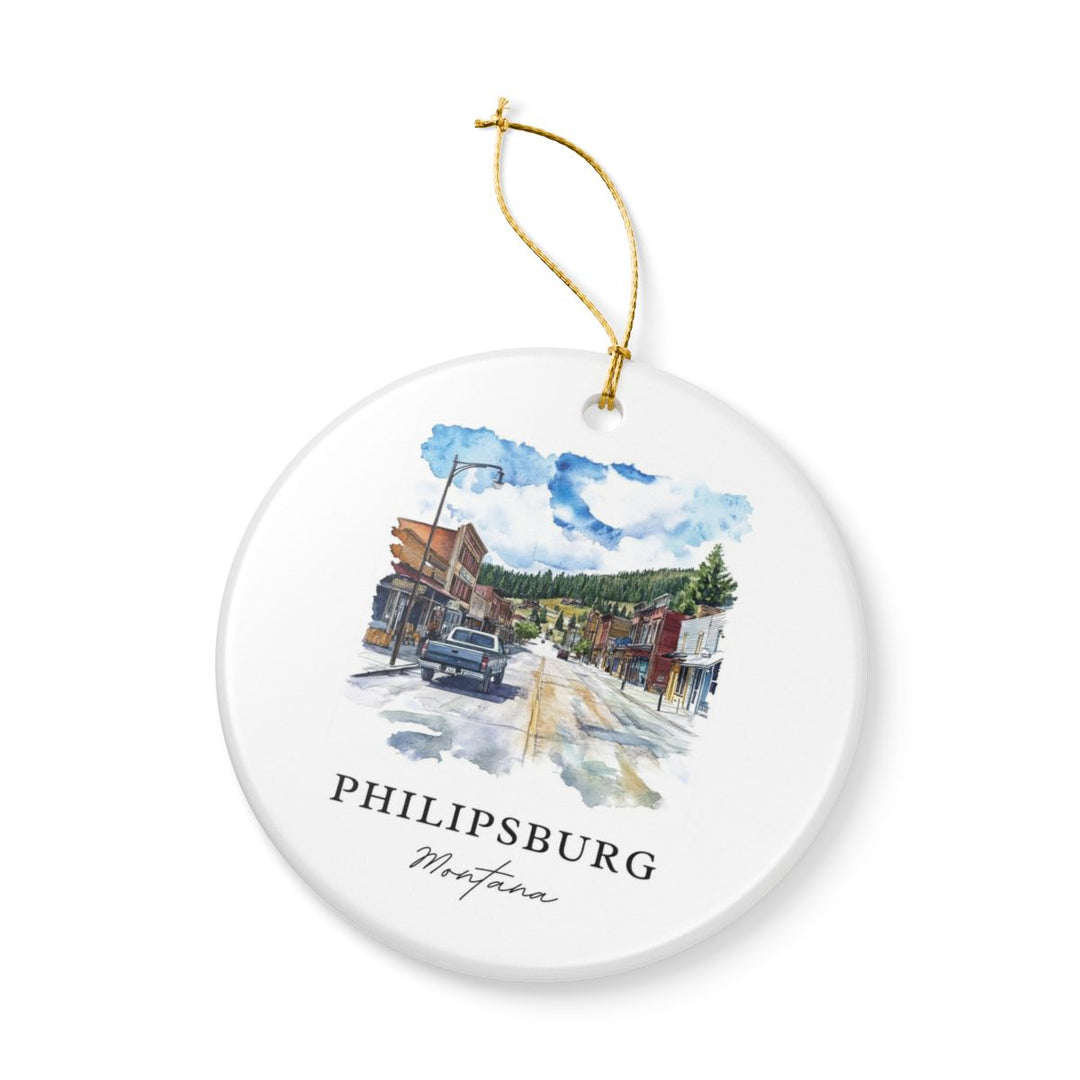 Philipsburg Montana USA Ornament: Unique Philipsburg Souvenir, Philipsburg Montana Xmas Decor, and Authentic Philipsburg Gift