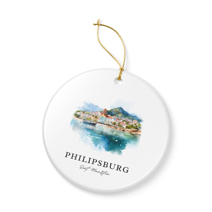 Philipsburg Sint Maarten Ornament: Unique Philipsburg Sint Maarten Souvenir, Philipsburg Sint Maarten Xmas Decor, and Authentic Philipsburg Sint Maarten Gift