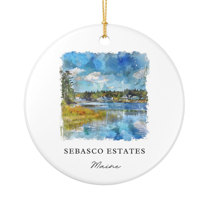 Phippsburg ME USA Ornament: Unique Phippsburg Souvenir, Phippsburg Maine Xmas Decor, and Authentic Phippsburg Gift