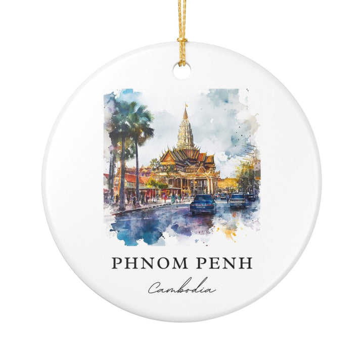 Phnom Penh Ornament: Unique Phnom Penh Souvenir, Phnom Penh Xmas Decor, and Authentic Phnom Penh Gift