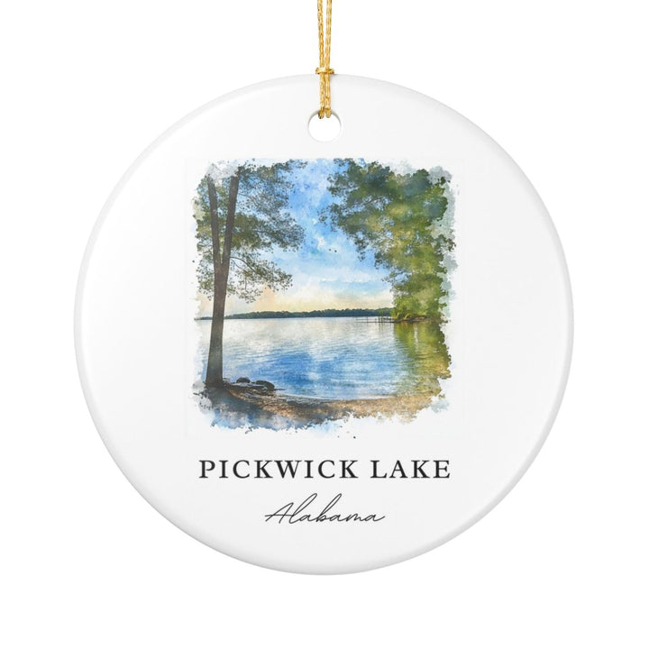 Pickwick Lake Alabama USA Ornament: Unique Pickwick Lake Souvenir, Pickwick Lake Alabama Xmas Decor, and Authentic Pickwick Lake Gift