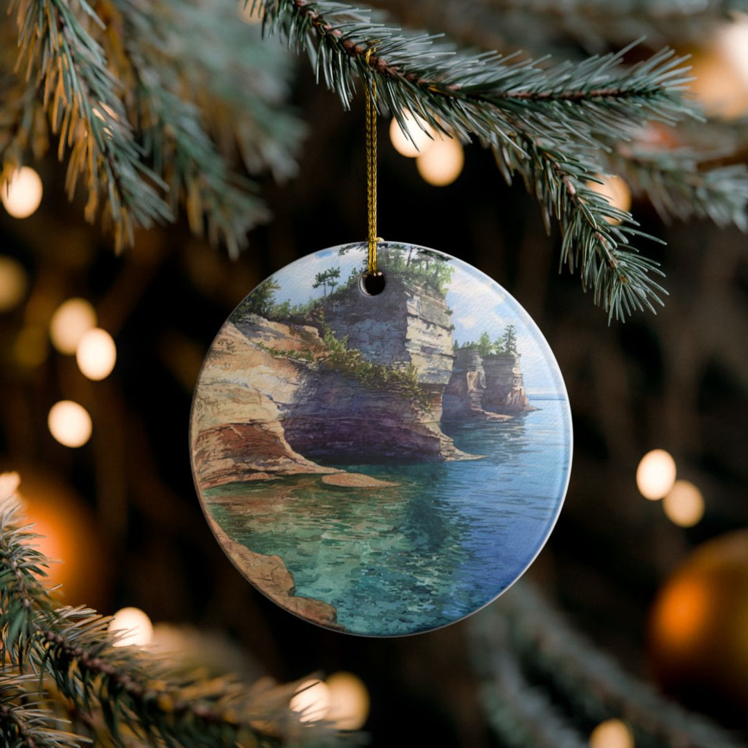 Pictured Rocks National Lakeshore Michigan USA Ornament: Unique Pictured Rocks National Lakeshore Souvenir