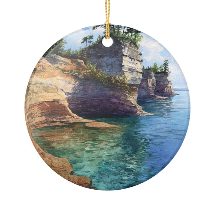 Pictured Rocks National Lakeshore Michigan USA Ornament: Unique Pictured Rocks National Lakeshore Souvenir