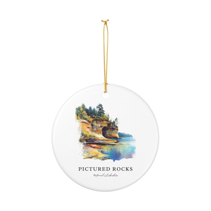 Pictured Rocks USA Ornament: Unique Pictured Rocks Souvenir, Pictured Rocks USA Xmas Decor, and Authentic Pictured Rocks Gift