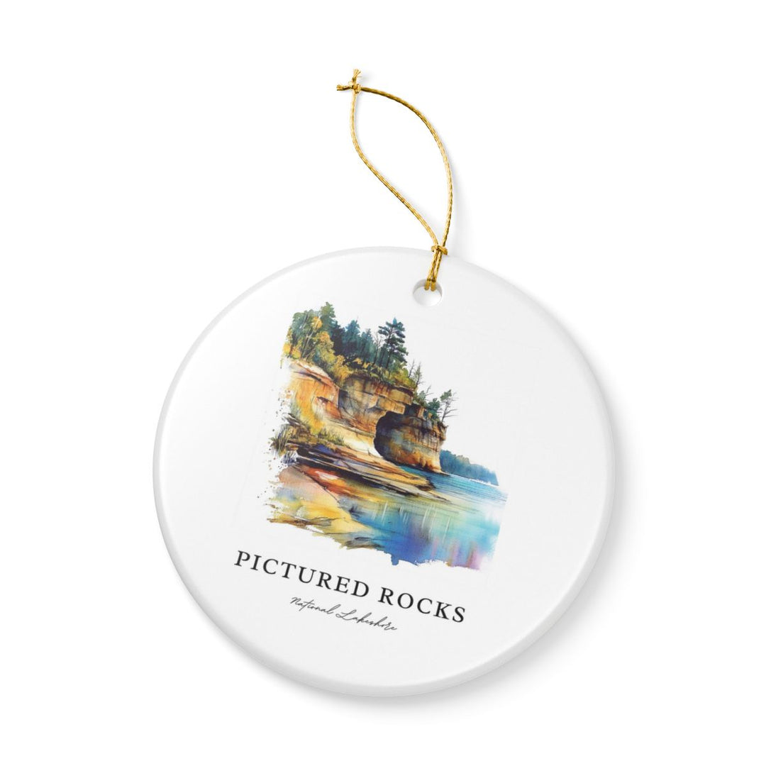 Pictured Rocks USA Ornament: Unique Pictured Rocks Souvenir, Pictured Rocks USA Xmas Decor, and Authentic Pictured Rocks Gift