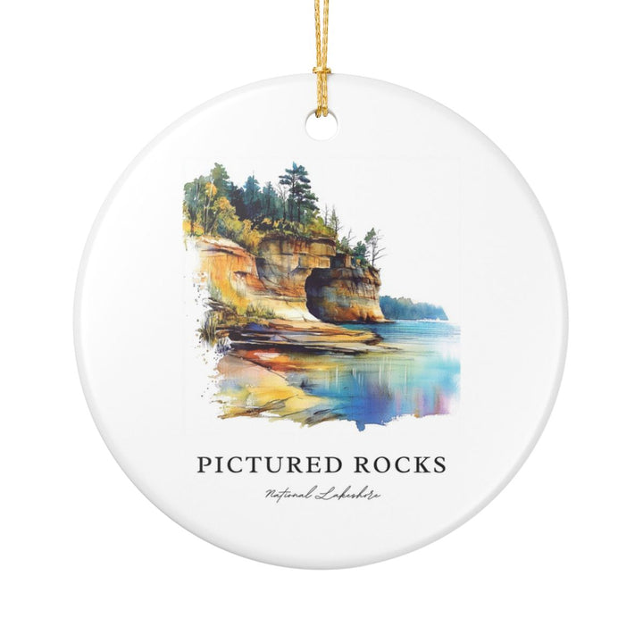 Pictured Rocks USA Ornament: Unique Pictured Rocks Souvenir, Pictured Rocks USA Xmas Decor, and Authentic Pictured Rocks Gift