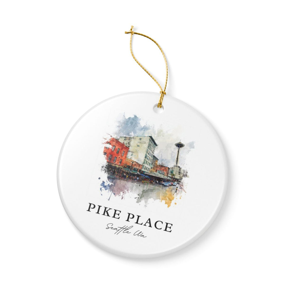 Pike Place Seattle WA Ornament: Unique Pike Place Seattle Souvenir, Pike Place Seattle Washington Xmas Decor, and Authentic Pike Place Seattle Gift