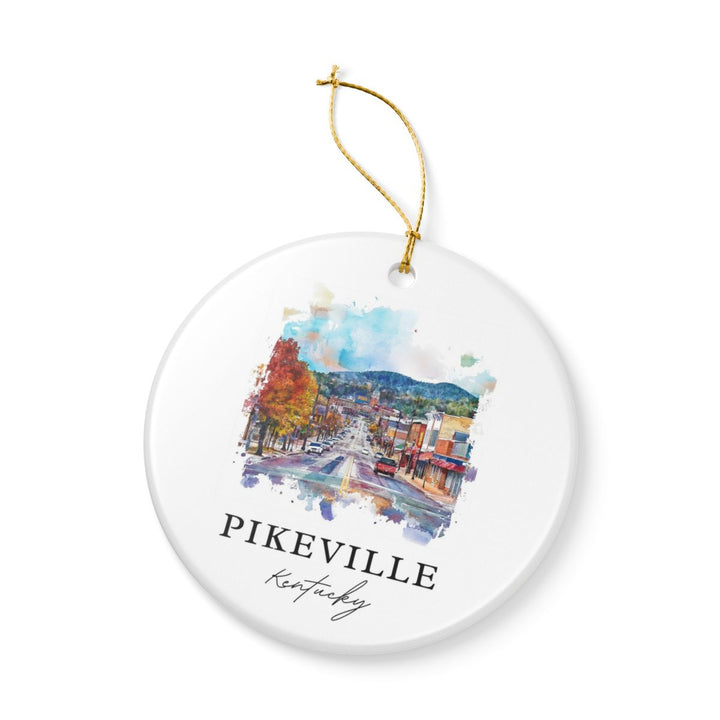 Pikeville Kentucky Ornament: Unique Pikeville Kentucky Souvenir, Pikeville Kentucky Xmas Decor, and Authentic Pikeville Kentucky Gift