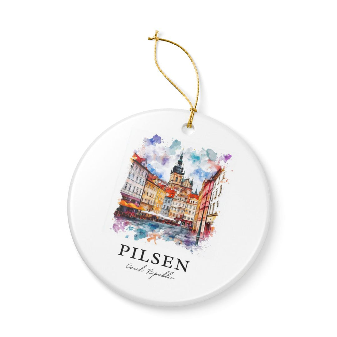 Pilsen Czech Republic Ornament: Unique Pilsen Souvenir, Pilsen Czech Republic Xmas Decor, and Authentic Pilsen Gift