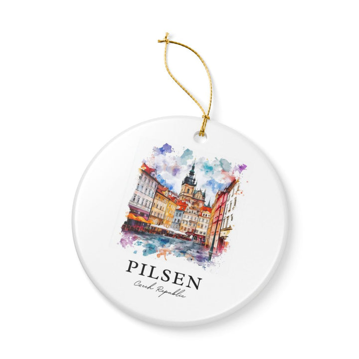 Pilsen Czech Republic Ornament: Unique Pilsen Souvenir, Pilsen Czech Republic Xmas Decor, and Authentic Pilsen Gift