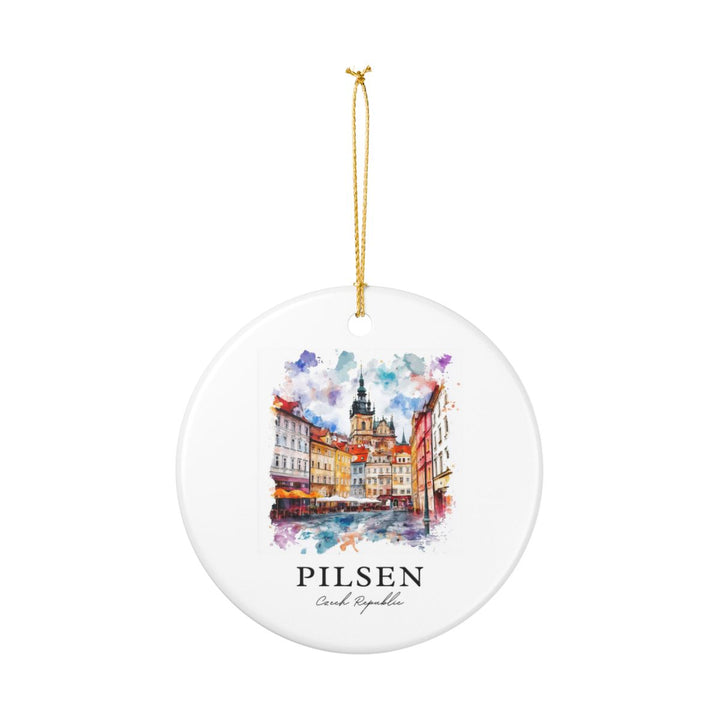 Pilsen Czech Republic Ornament: Unique Pilsen Souvenir, Pilsen Czech Republic Xmas Decor, and Authentic Pilsen Gift