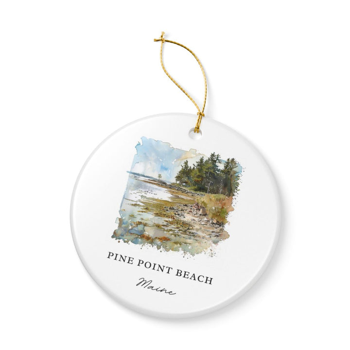 Pine Point Beach Maine Ornament | Christmas Travel Souvenir Gift