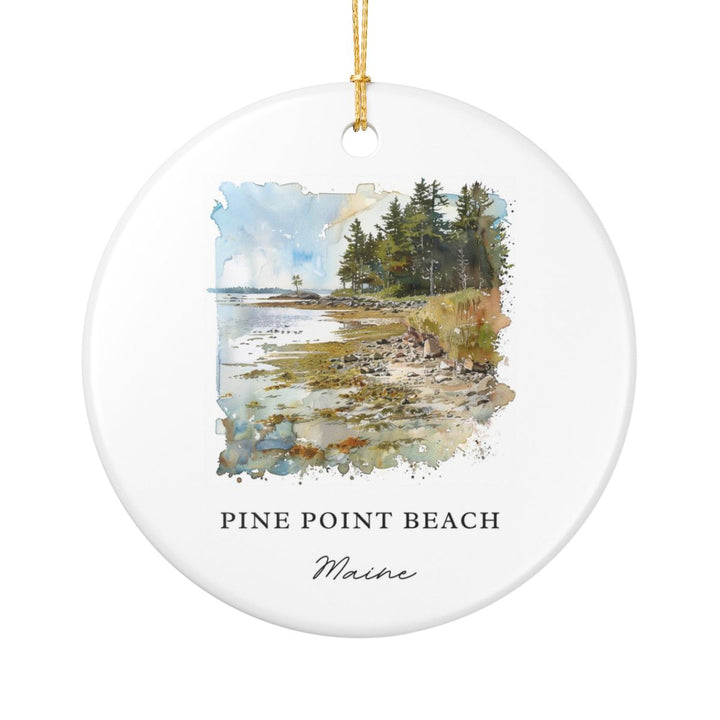 Pine Point Beach Maine Ornament | Christmas Travel Souvenir Gift