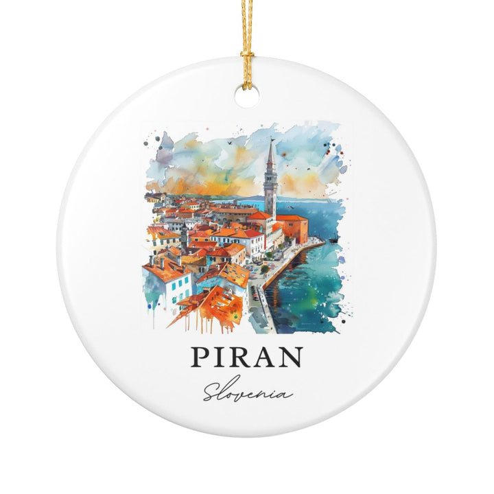 Piran Slovenia Ornament: Unique Piran Souvenir, Piran Slovenia Xmas Decor, and Authentic Piran Gift