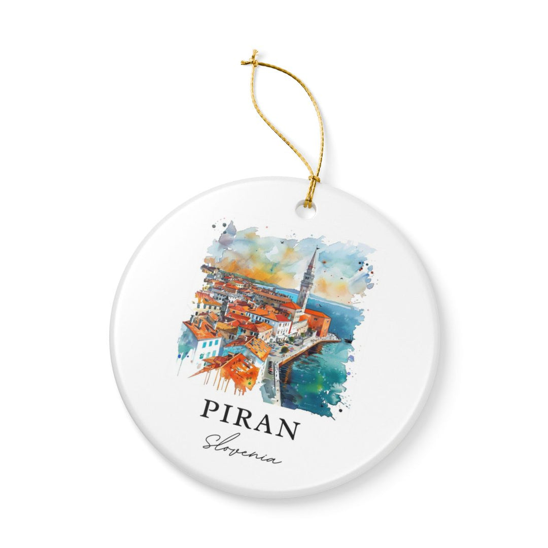 Piran Slovenia Ornament: Unique Piran Souvenir, Piran Slovenia Xmas Decor, and Authentic Piran Gift