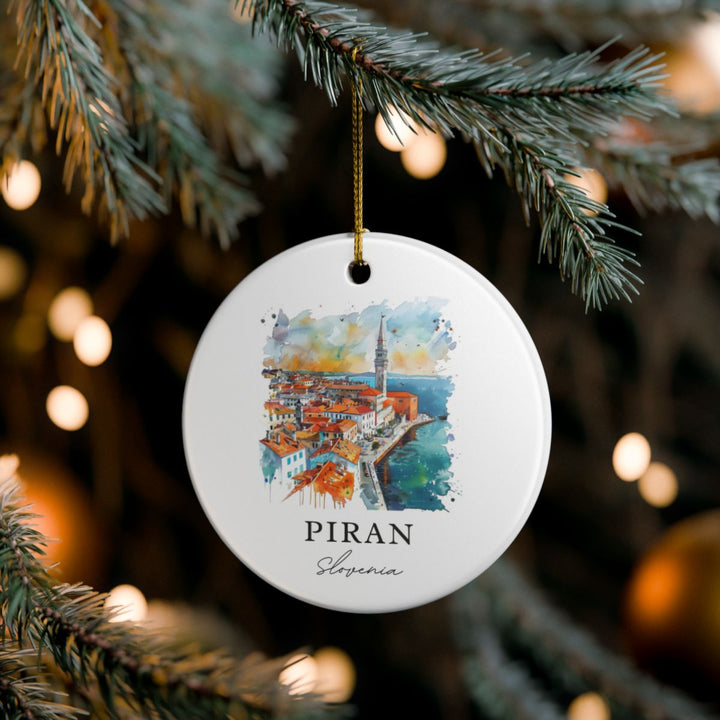 Piran Slovenia Ornament: Unique Piran Souvenir, Piran Slovenia Xmas Decor, and Authentic Piran Gift