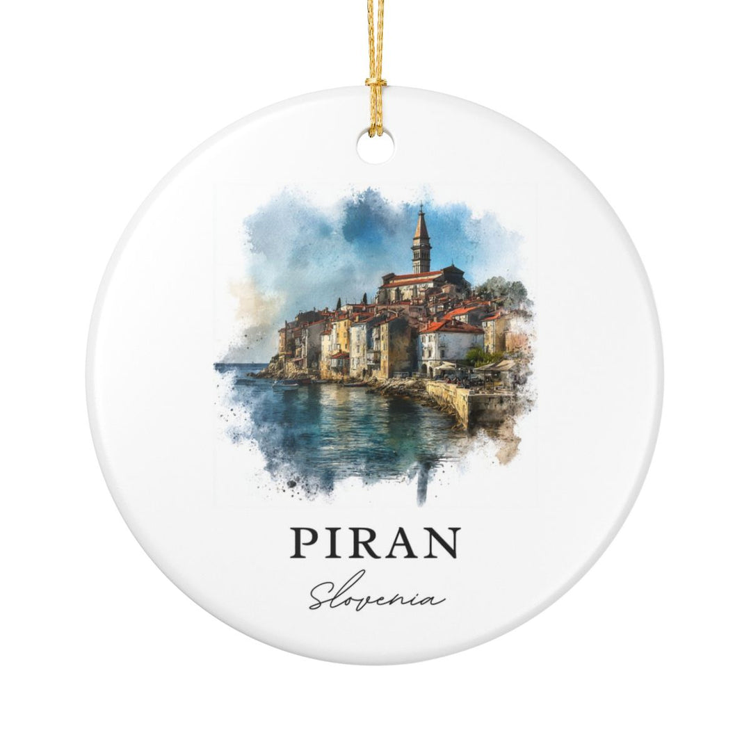 Piran Slovenia Ornament: Unique Piran Souvenir, Piran Slovenia Xmas Decor, and Authentic Piran Gift