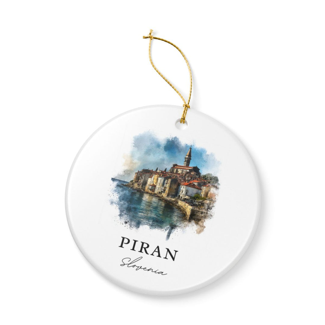 Piran Slovenia Ornament: Unique Piran Souvenir, Piran Slovenia Xmas Decor, and Authentic Piran Gift
