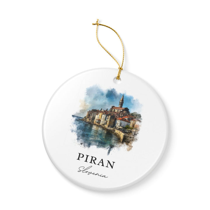 Piran Slovenia Ornament: Unique Piran Souvenir, Piran Slovenia Xmas Decor, and Authentic Piran Gift