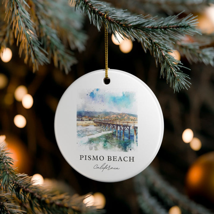 Pismo Beach Ornament: Unique Pismo Beach Souvenir, Pismo Beach Xmas Decor, and Authentic Pismo Beach Gift