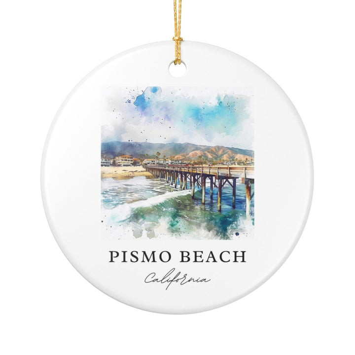 Pismo Beach Ornament: Unique Pismo Beach Souvenir, Pismo Beach Xmas Decor, and Authentic Pismo Beach Gift