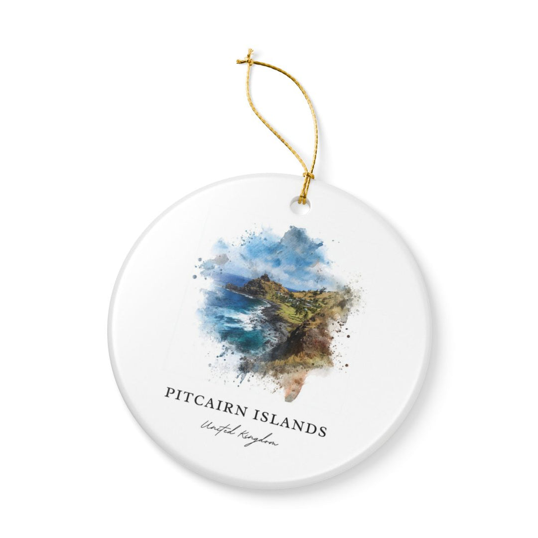 Pitcairn Islands UK Ornament: Unique Pitcairn Islands Souvenir, Pitcairn Islands United Kingdom Xmas Decor, and Authentic Pitcairn Islands Gift