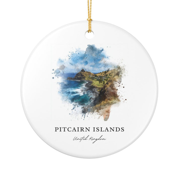 Pitcairn Islands UK Ornament: Unique Pitcairn Islands Souvenir, Pitcairn Islands United Kingdom Xmas Decor, and Authentic Pitcairn Islands Gift