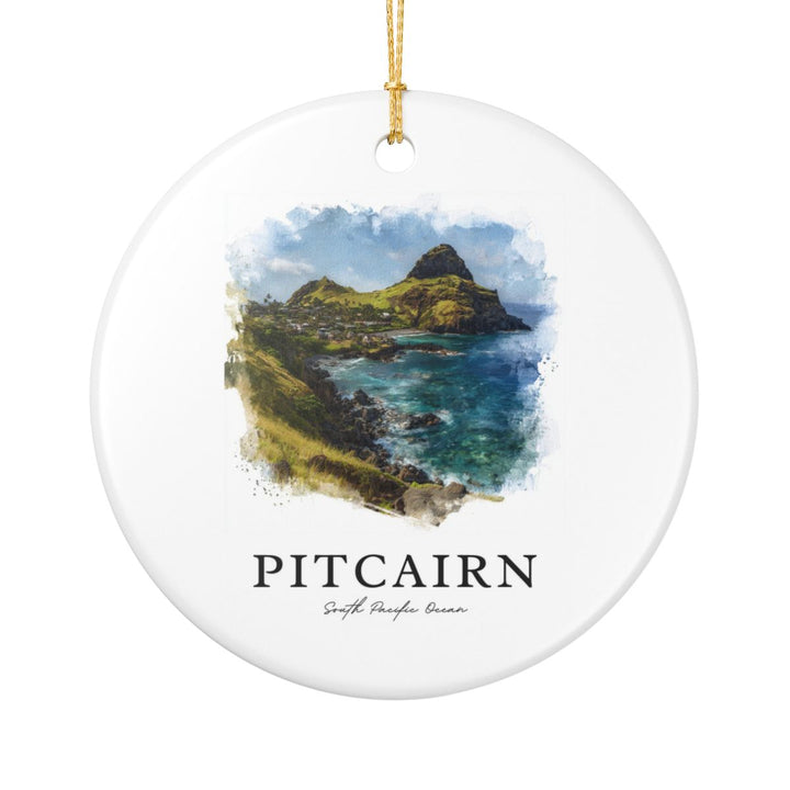 Pitcairn South Pacific Ocean Ornament: Unique Pitcairn South Pacific Ocean Souvenir, Pitcairn South Pacific Ocean Xmas Decor