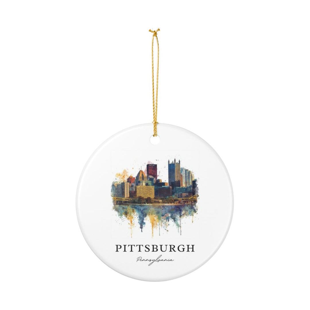 Pittsburgh Pennsylvania Ornament: Unique Pittsburgh Souvenir, Pittsburgh Pennsylvania Xmas Decor, and Authentic Pittsburgh Gift