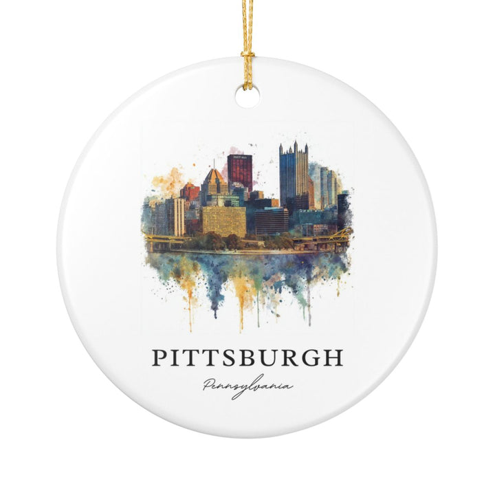 Pittsburgh Pennsylvania Ornament: Unique Pittsburgh Souvenir, Pittsburgh Pennsylvania Xmas Decor, and Authentic Pittsburgh Gift