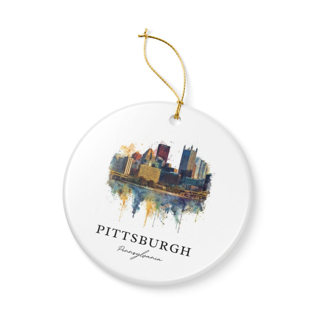 Pittsburgh Pennsylvania Ornament: Unique Pittsburgh Souvenir, Pittsburgh Pennsylvania Xmas Decor, and Authentic Pittsburgh Gift