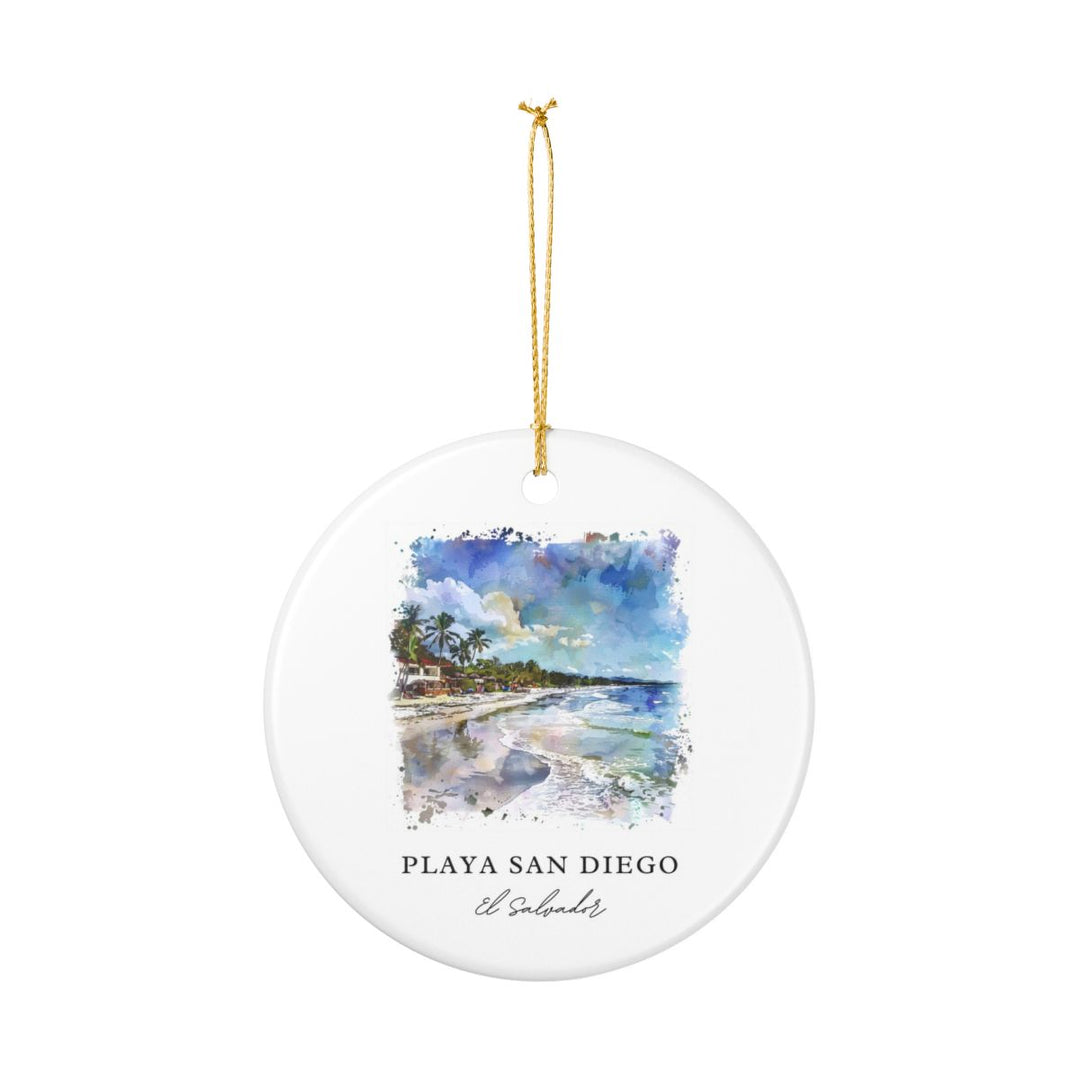 Playa San Diego El Salvador Ornament: Unique Playa San Diego El Salvador Souvenir, Playa San Diego El Salvador Xmas Decor