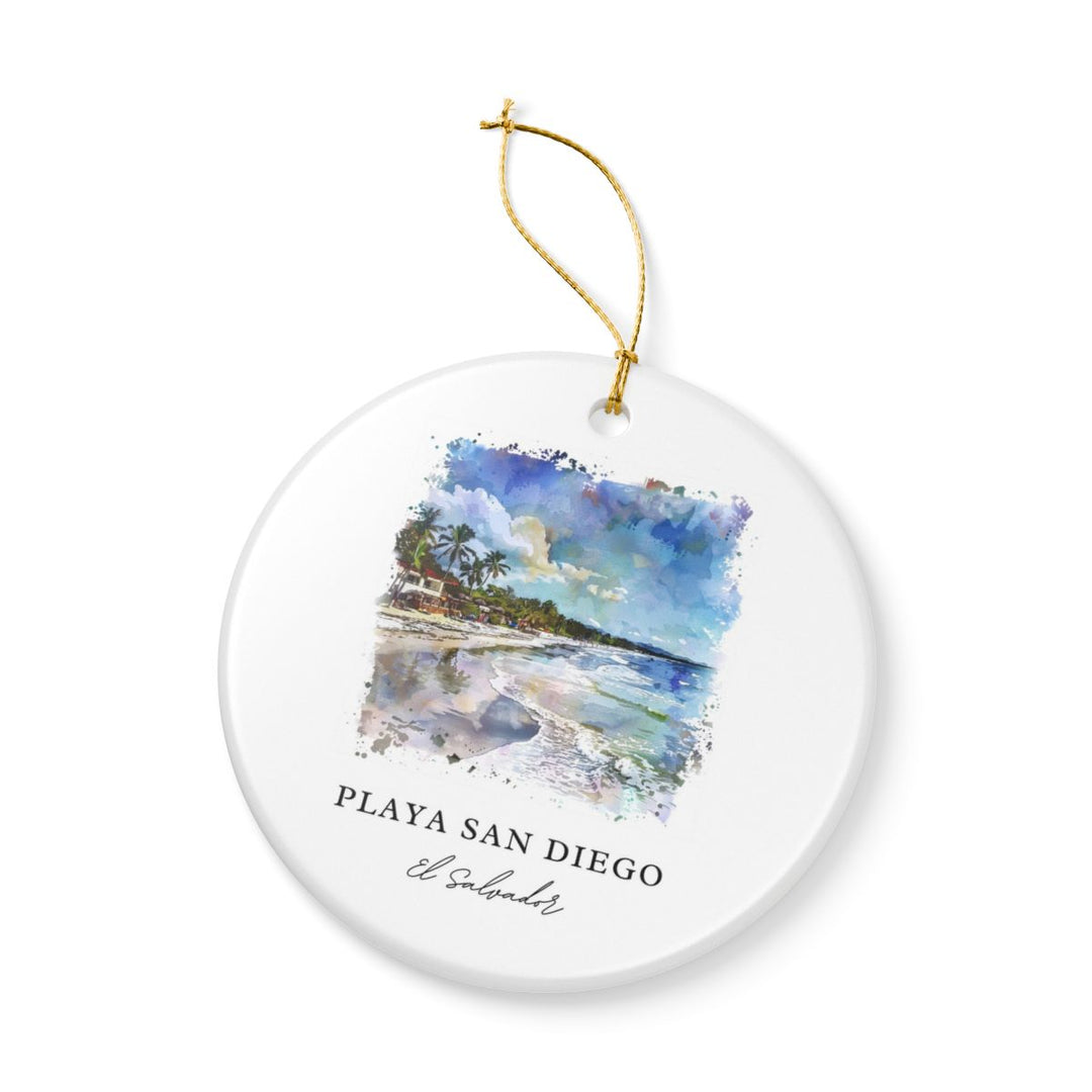 Playa San Diego El Salvador Ornament: Unique Playa San Diego El Salvador Souvenir, Playa San Diego El Salvador Xmas Decor
