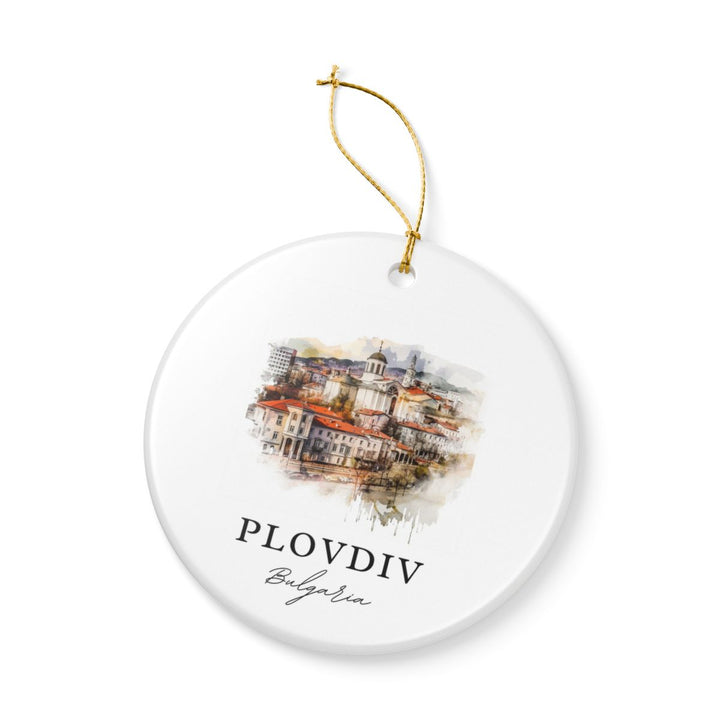 Plovdiv Bulgaria Ornament: Unique Plovdiv Bulgaria Souvenir, Plovdiv Bulgaria Xmas Decor, and Authentic Plovdiv Bulgaria Gift