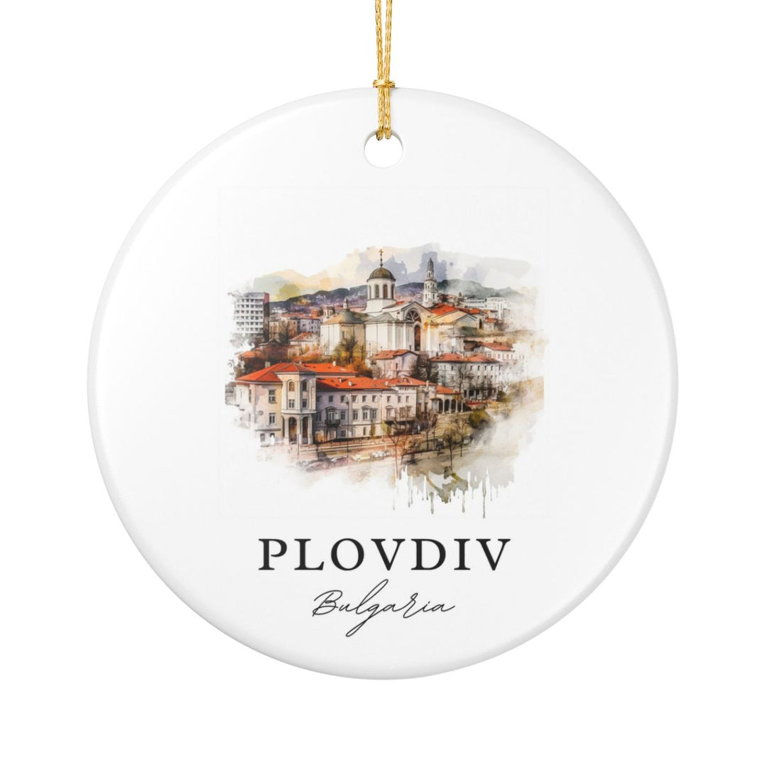 Plovdiv Bulgaria Ornament: Unique Plovdiv Bulgaria Souvenir, Plovdiv Bulgaria Xmas Decor, and Authentic Plovdiv Bulgaria Gift