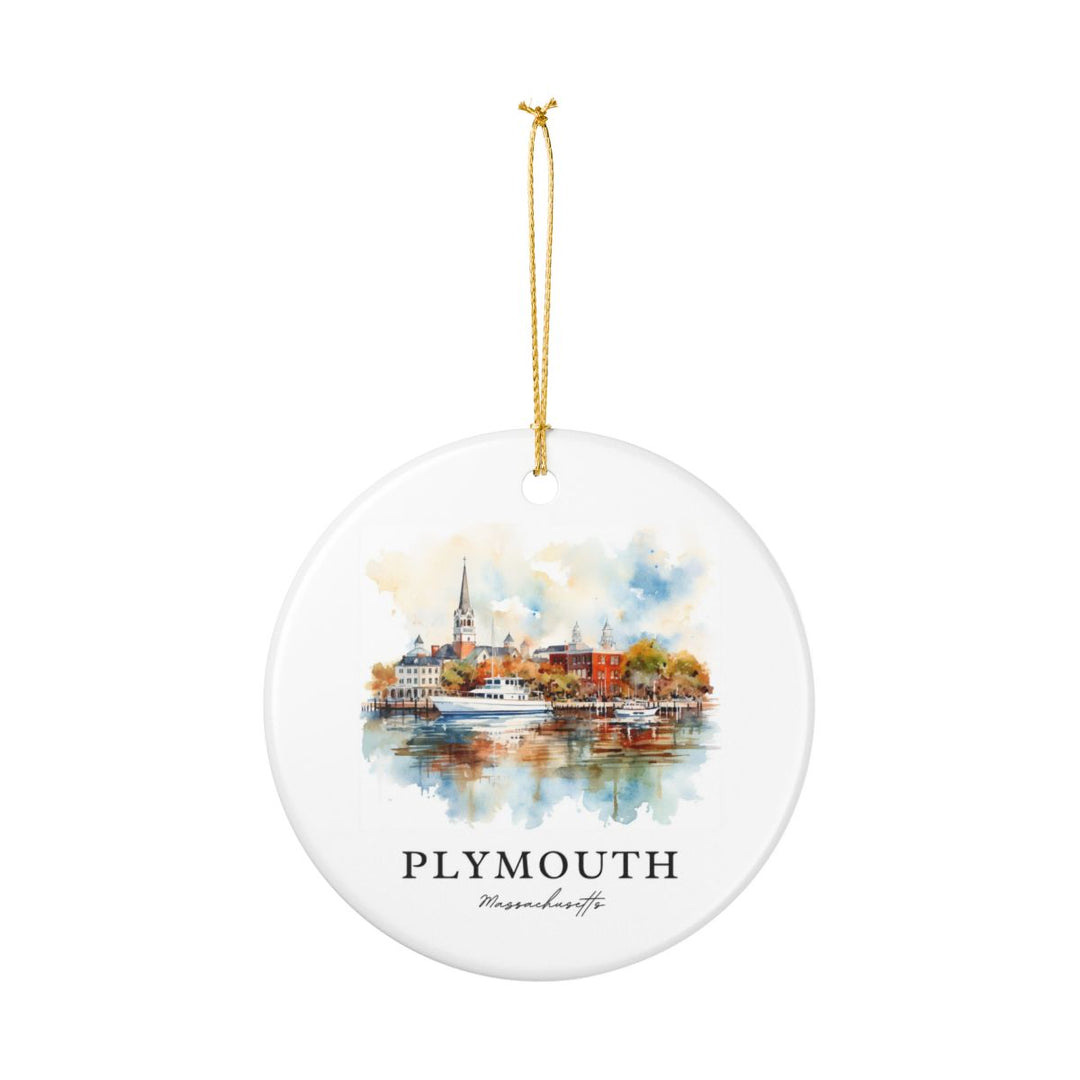 Plymouth Massachusetts Ornament: Unique Plymouth Massachusetts Souvenir, Plymouth Massachusetts Xmas Decor, and Authentic Plymouth Massachusetts Gift