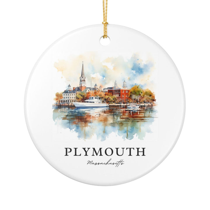 Plymouth Massachusetts Ornament: Unique Plymouth Massachusetts Souvenir, Plymouth Massachusetts Xmas Decor, and Authentic Plymouth Massachusetts Gift